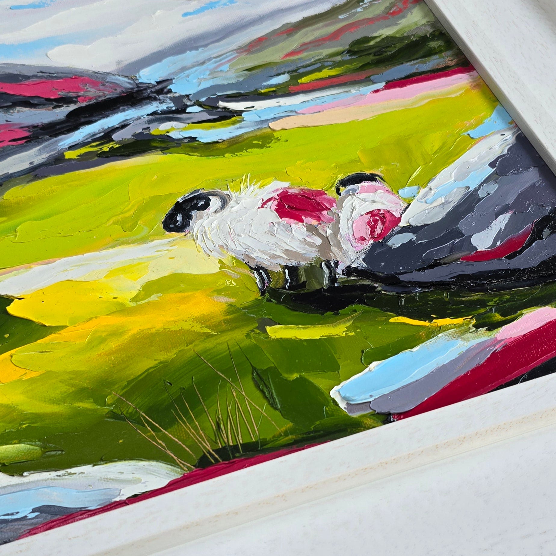 Detail of Co Kerry painting by Irish artist Fiona McKenna