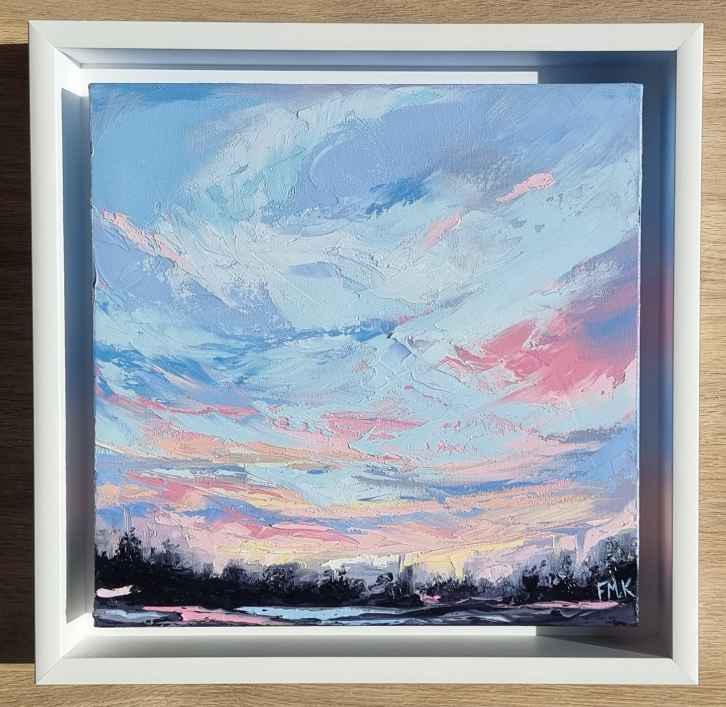 Sunset Sky artwork in frame