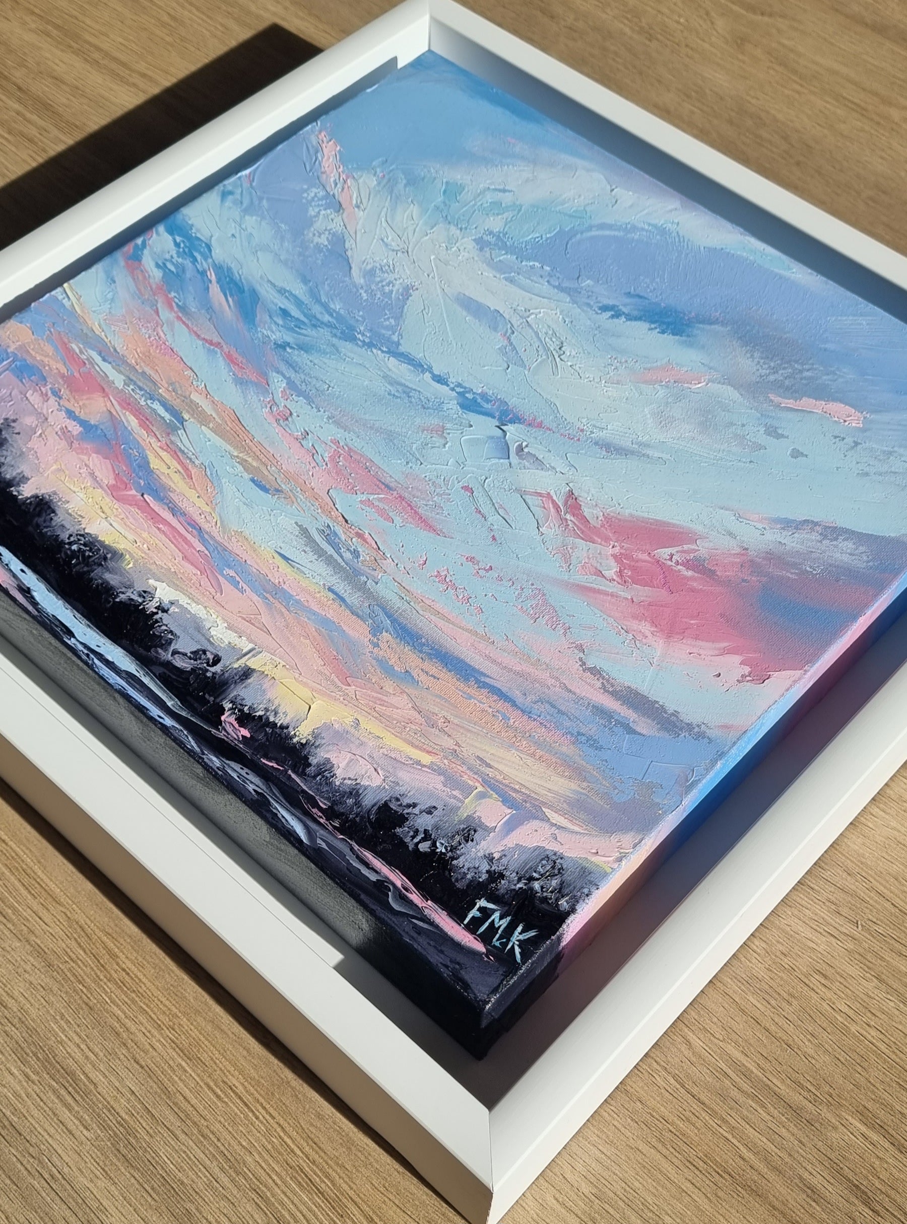 Framed sunset sky Irish art