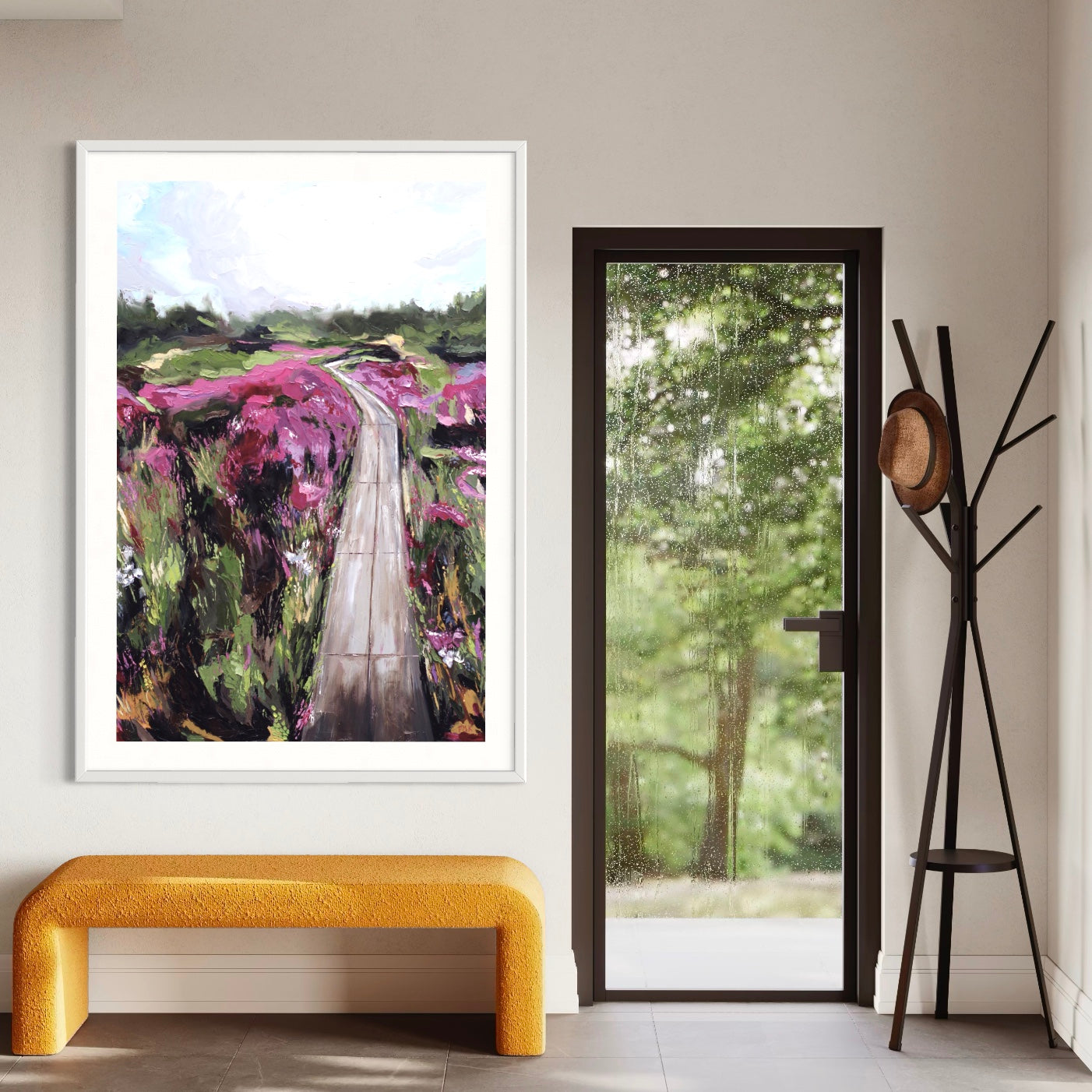 Irish Landscape painting of Girley Bog by Fiona McKenna Art