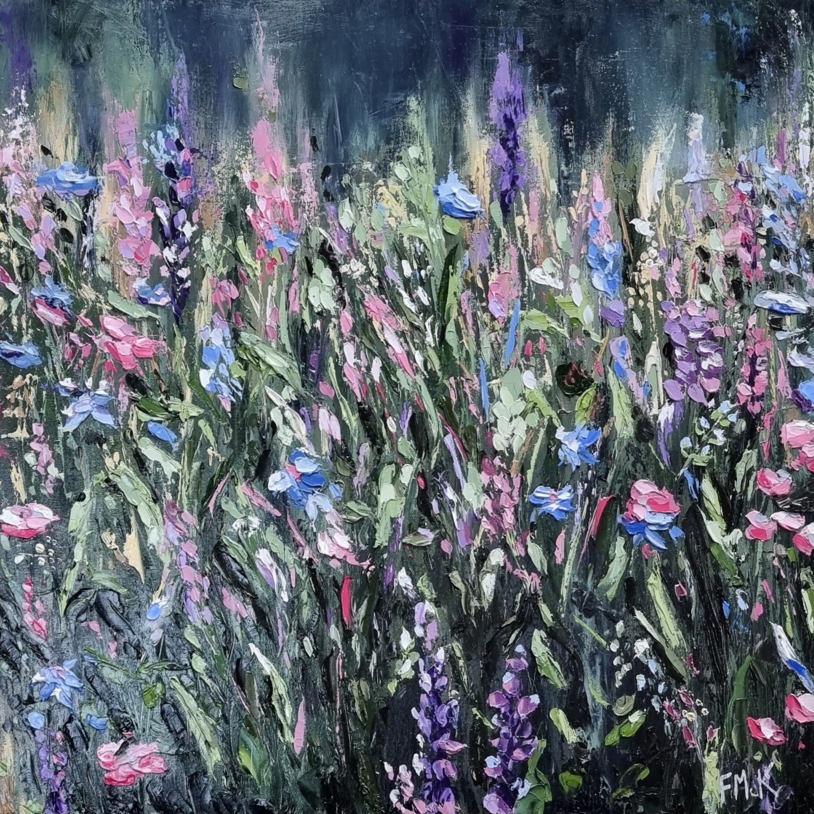 Misty Morning Meadow Fiona McKenna Art