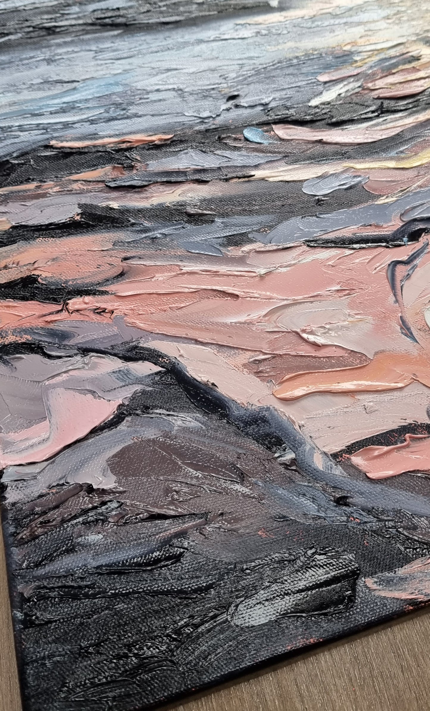 Sunset Coast Irish Oil Painting Fiona McKenna Art