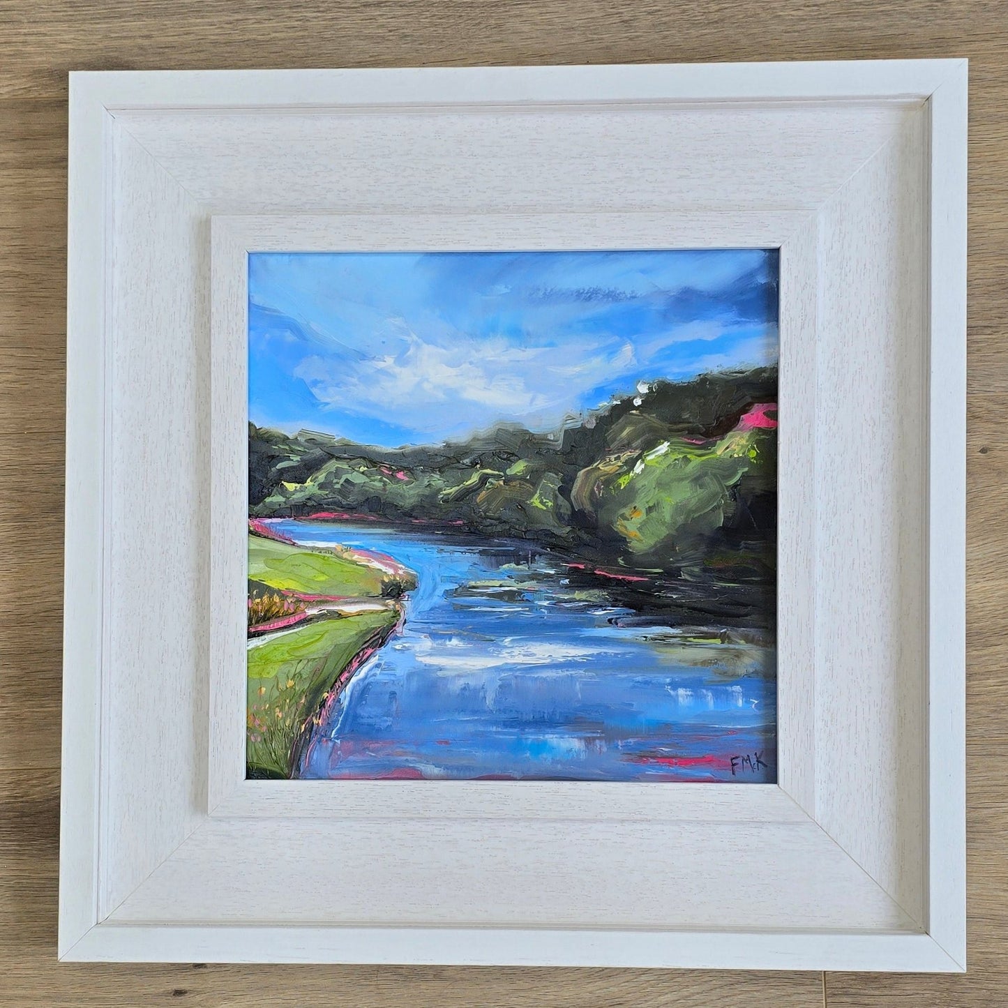 The River Boyne framed painting by Fiona McKenna art