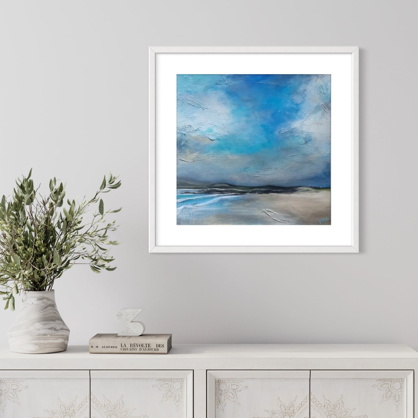 An original acrylic painting of a stunning beach in the West of Ireland on a summer's day.