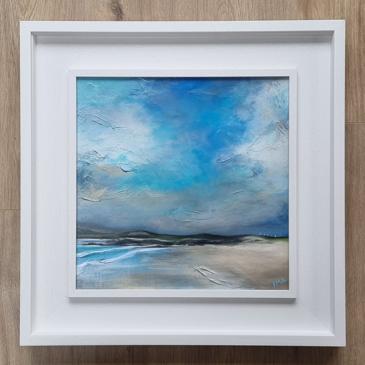 An original acrylic painting of a stunning beach in the West of Ireland on a summer's day.