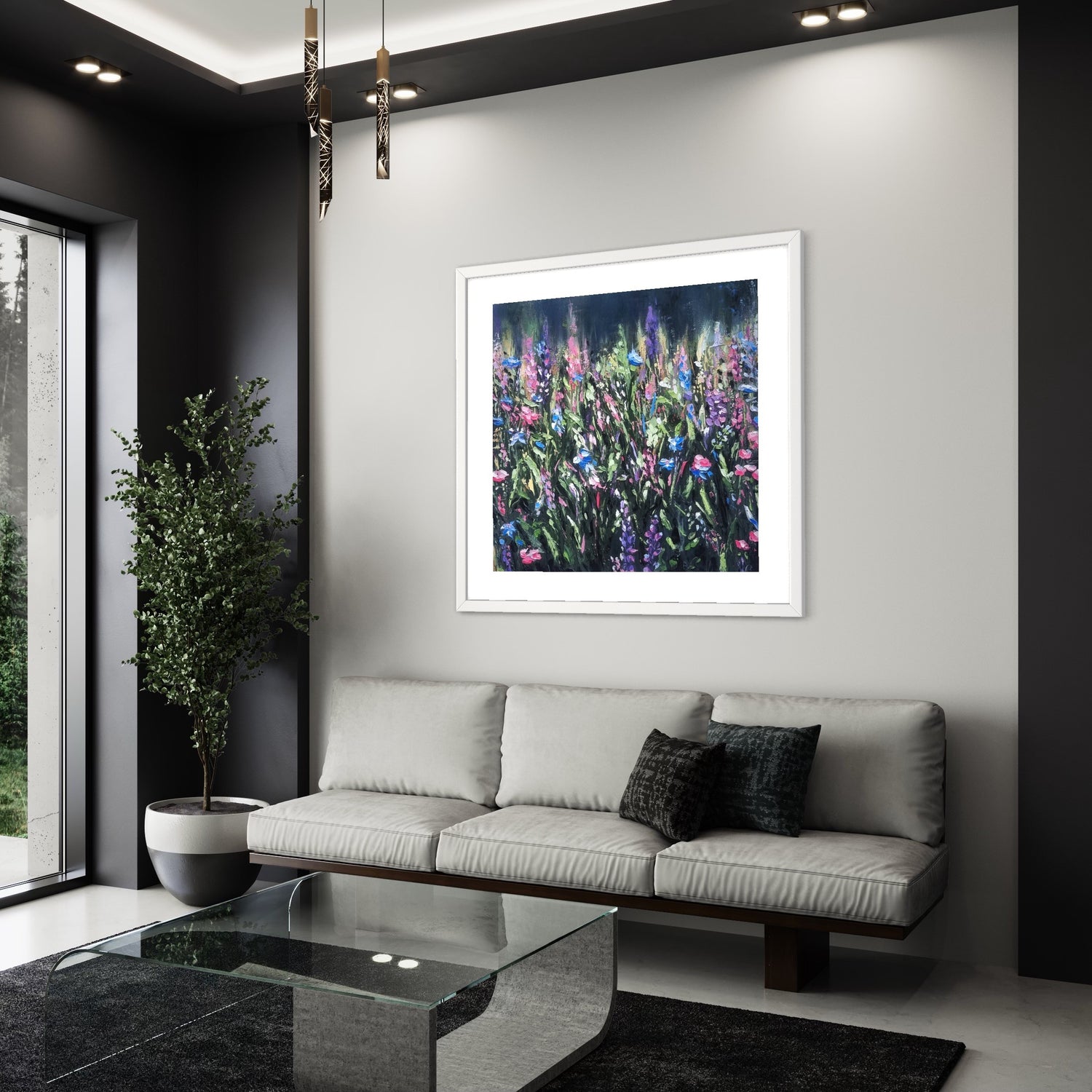 Framed prints, Fiona McKenna art, floral print.