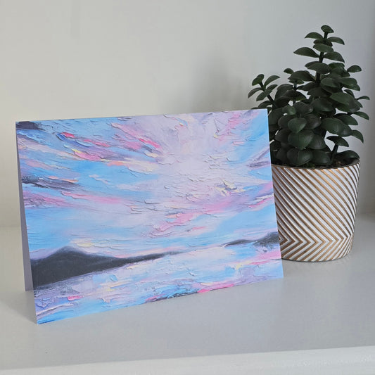 Last Light Over Croagh Patrick - Art Card