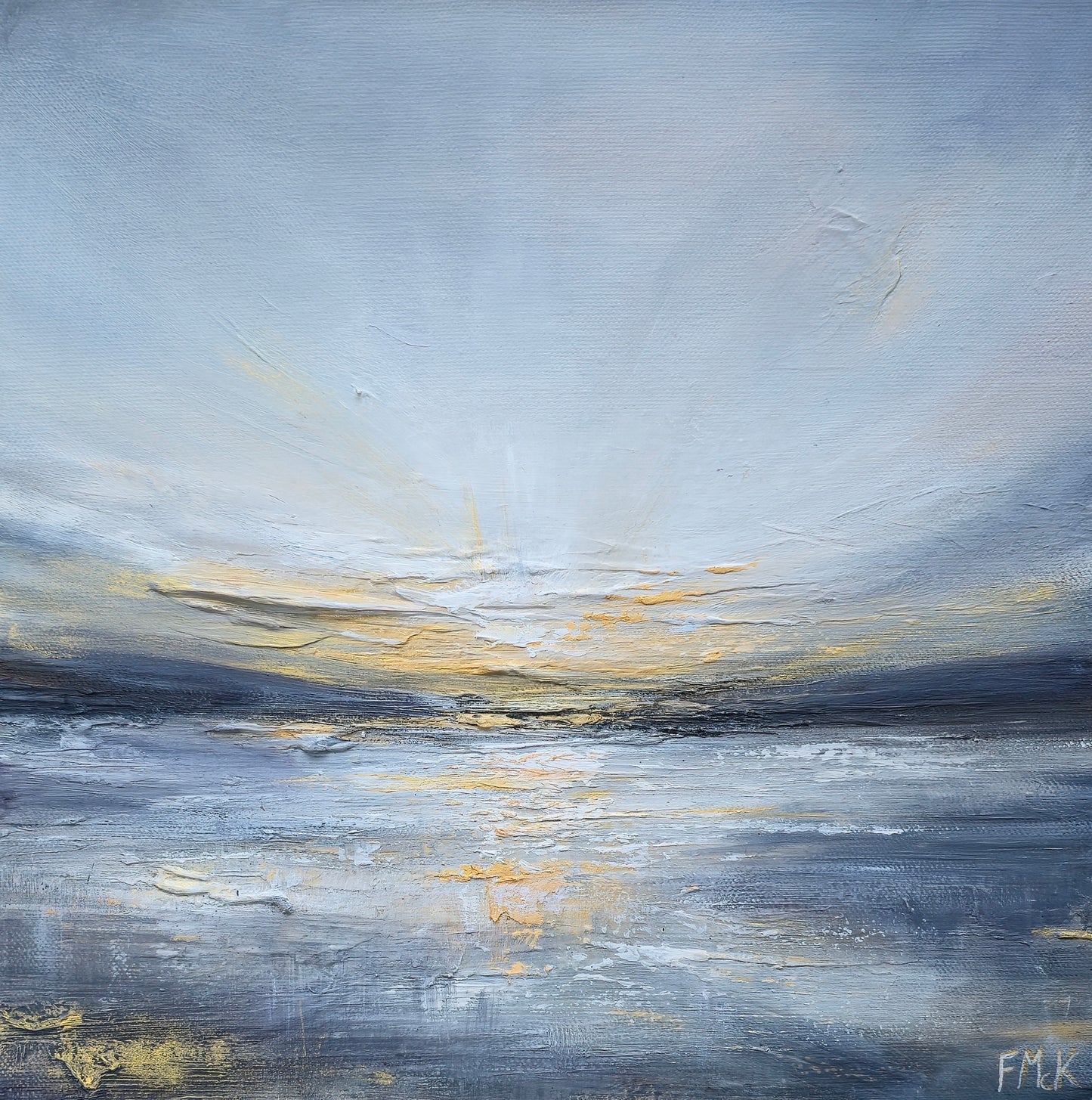 Abstract coastal painting