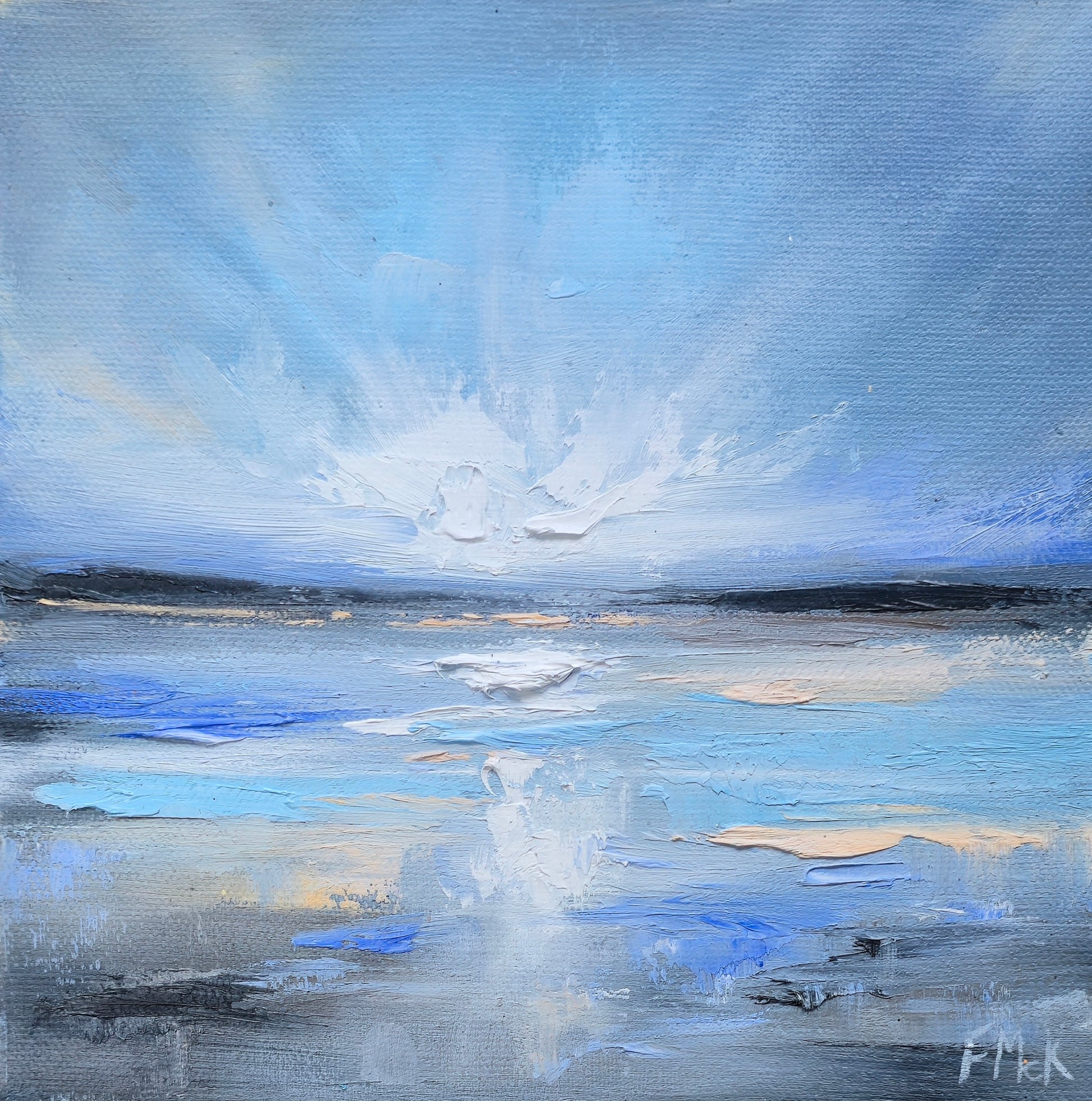 Abstract coastal painting