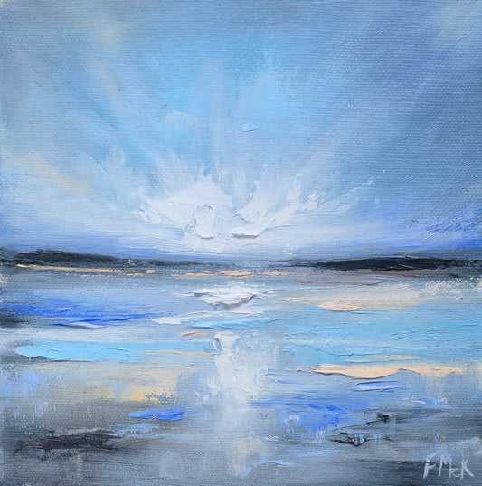 Abstract coastal painting