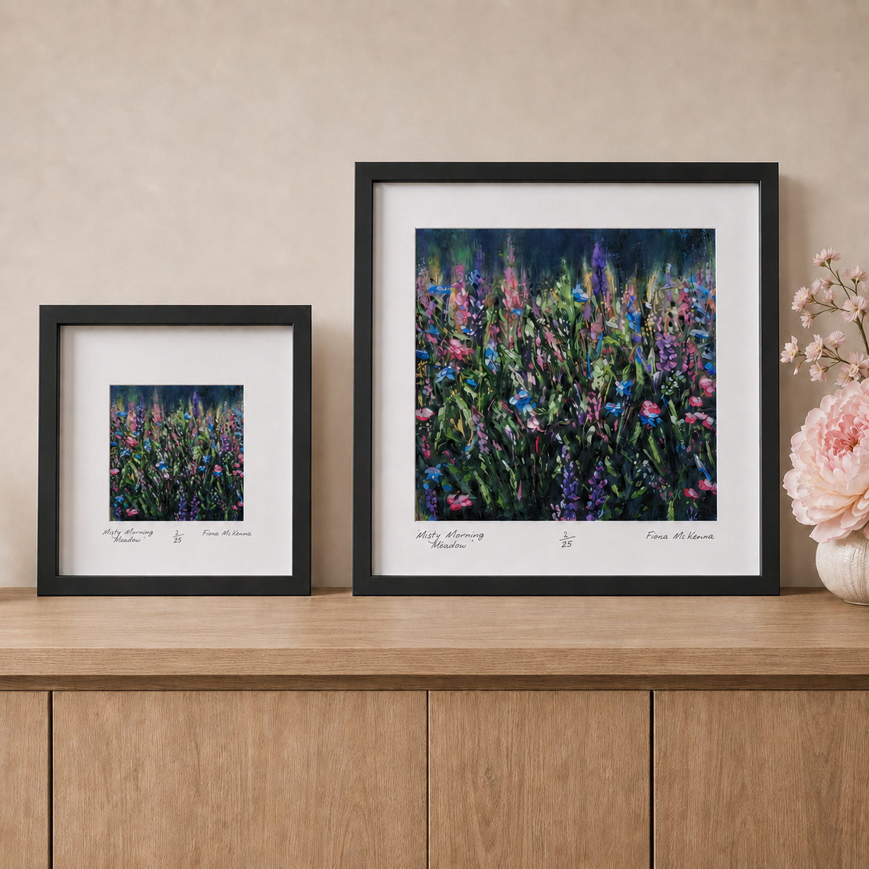 Misty Morning Meadow | Framed Prints