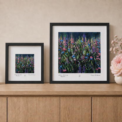 Misty Morning Meadow | Framed Prints