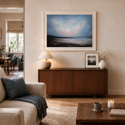The Edge of Evening | Coastal Sky Painting
