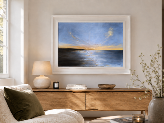 Golden Shore | Original Sunset Coastal Art
