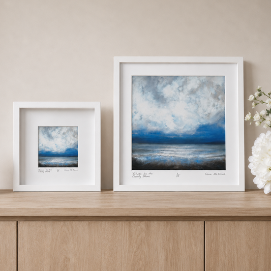 Echoes by the Cloudy Shore | Framed Prints