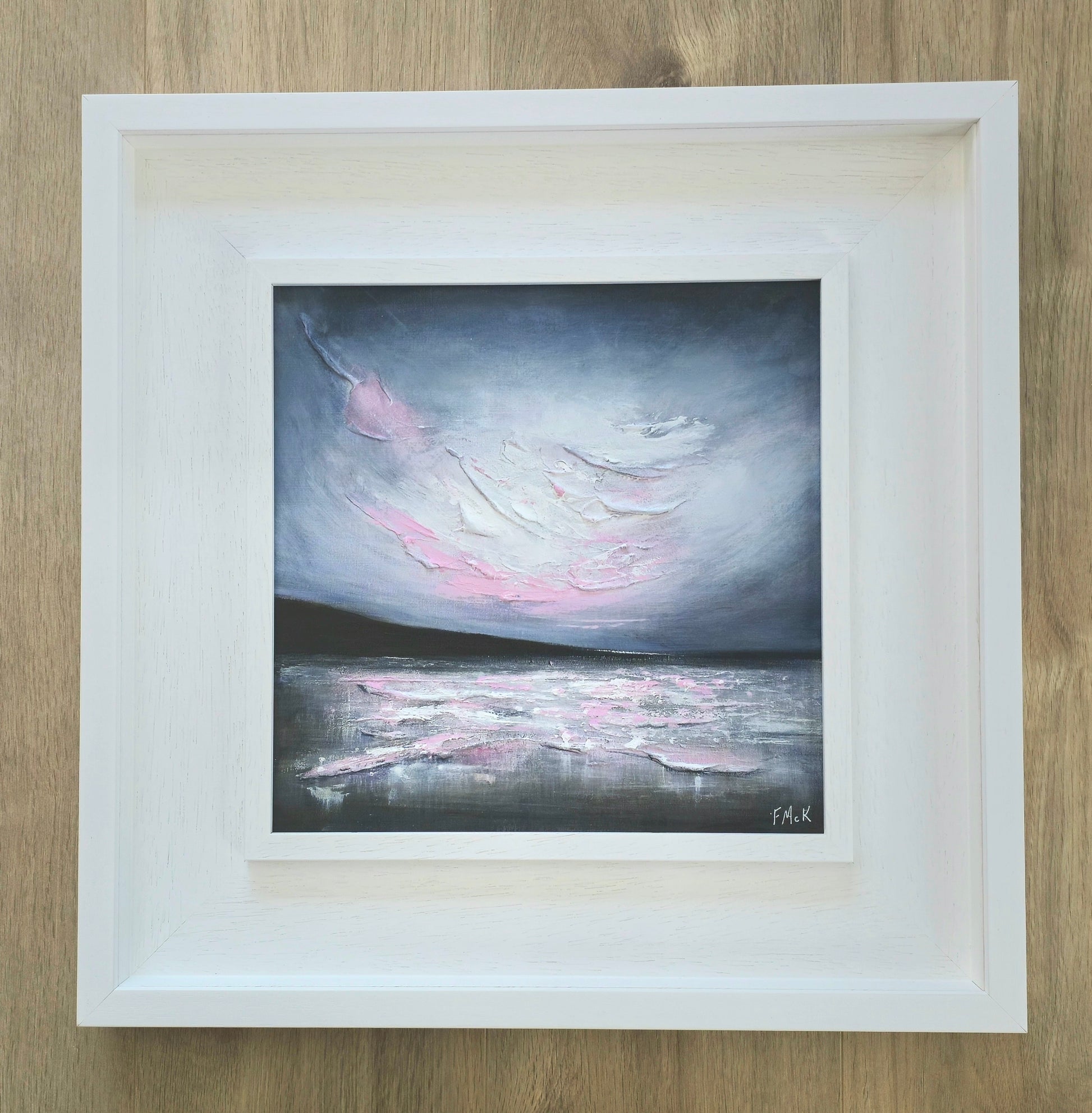Evening glow in a white frame