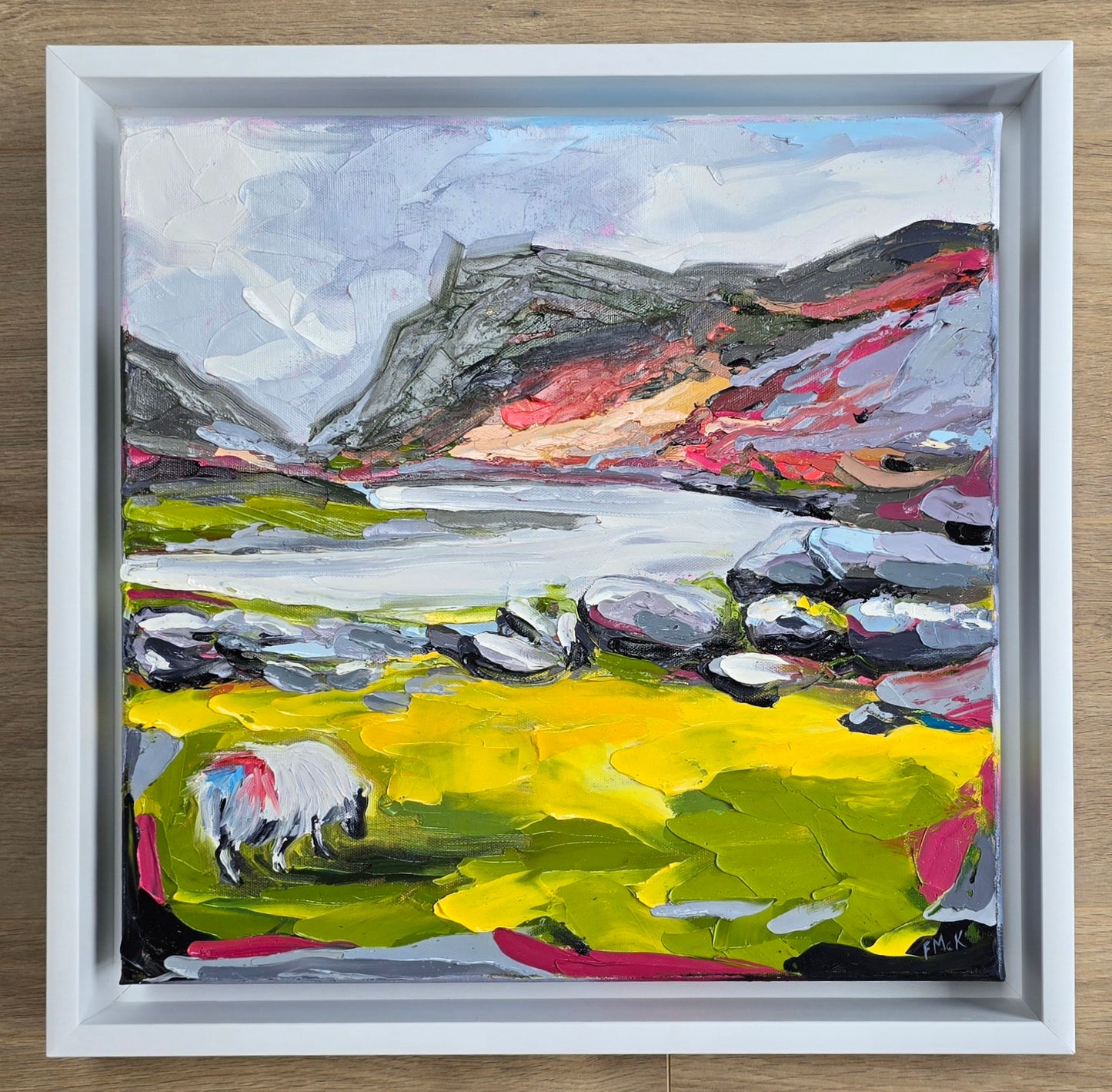 Framed Gap of Dunloe painting y Irish artist Fiona McKenna