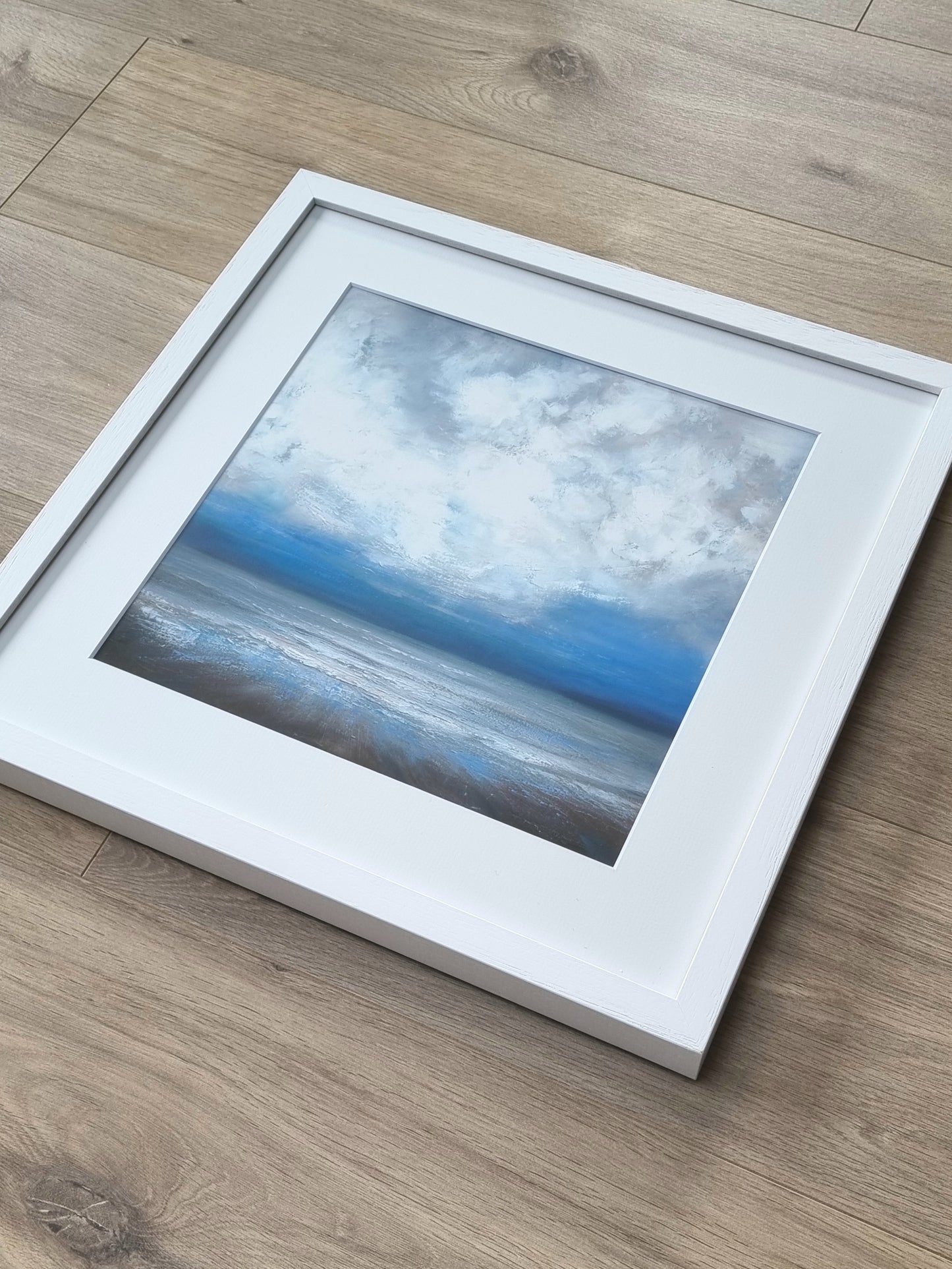 Echoes by the Cloudy Shore (Framed Print)