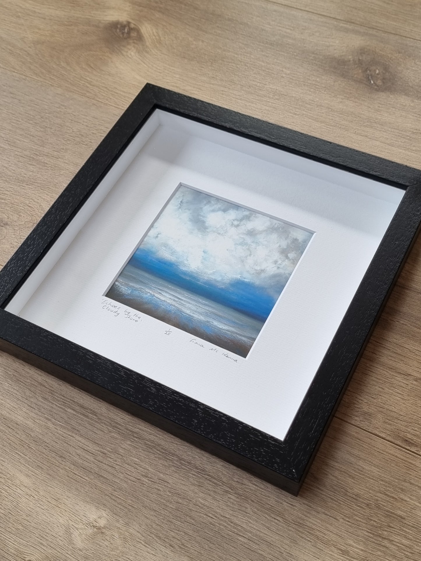 Echoes by the Cloudy Shore (Framed Print)