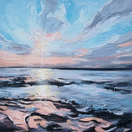 Sunset Oil Painting Ireland Fiona McKenna Art