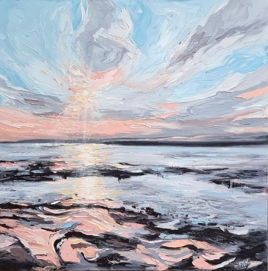 Sunset Original Oil Painting inspired by Ireland
