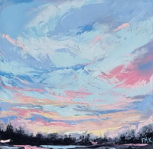 Sunset sky painting