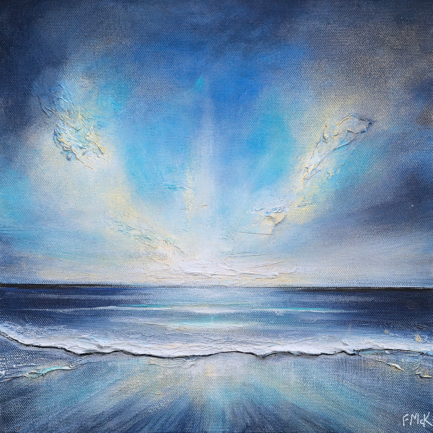 Painting of a coastal sunset