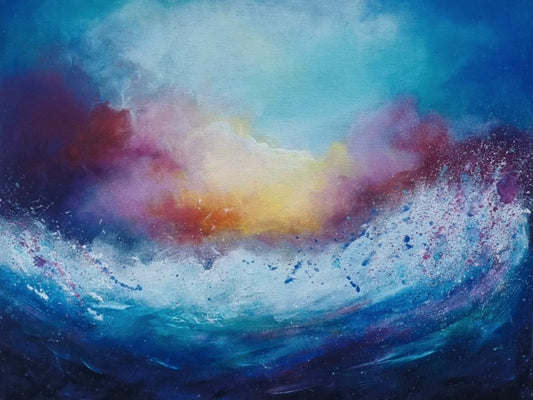 Vibrant Abstract Sea Painting