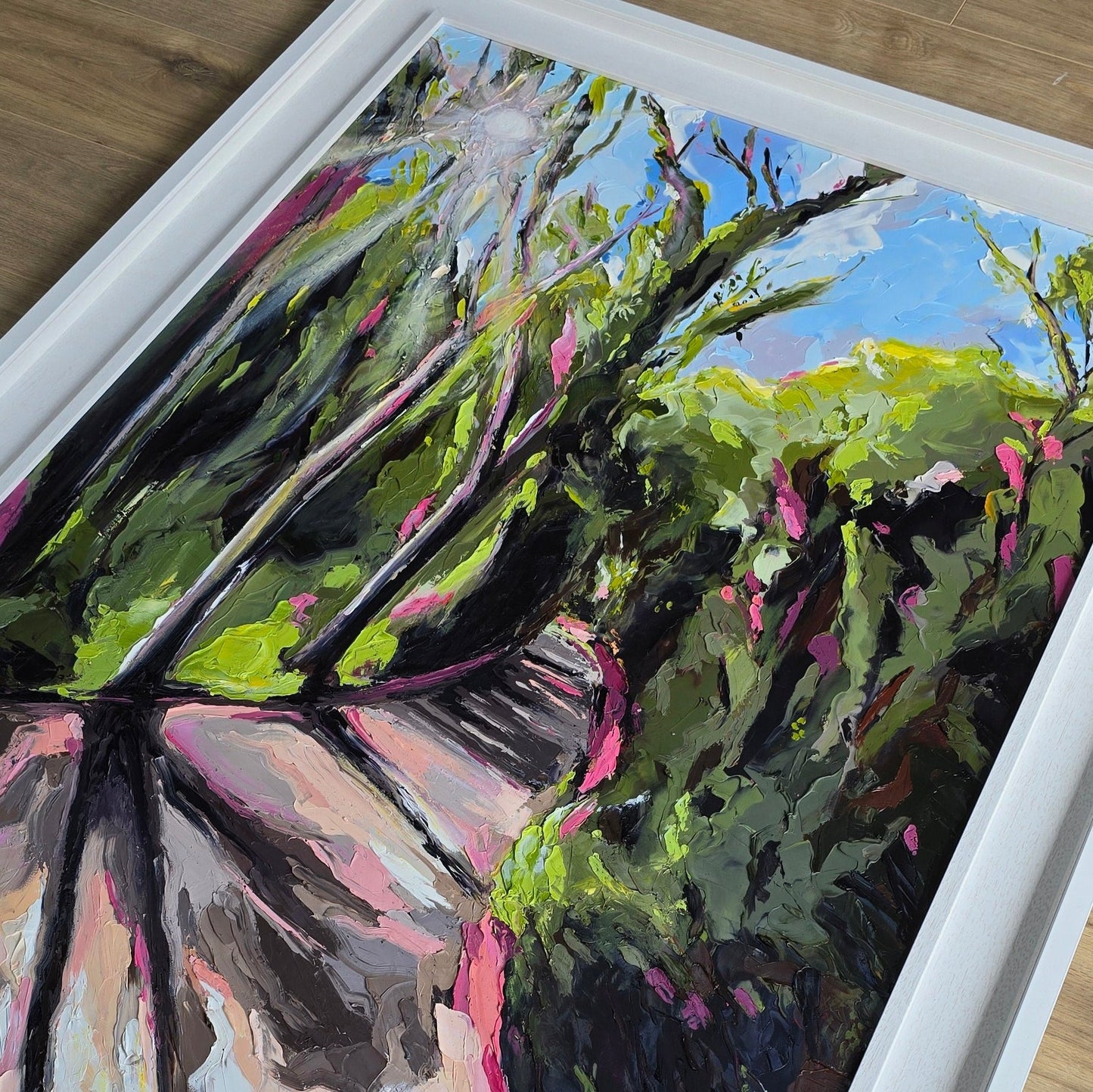 Forest painting by Irish artist Fiona McKenna