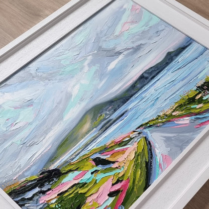Framed Achill island art by Fiona McKenna Art